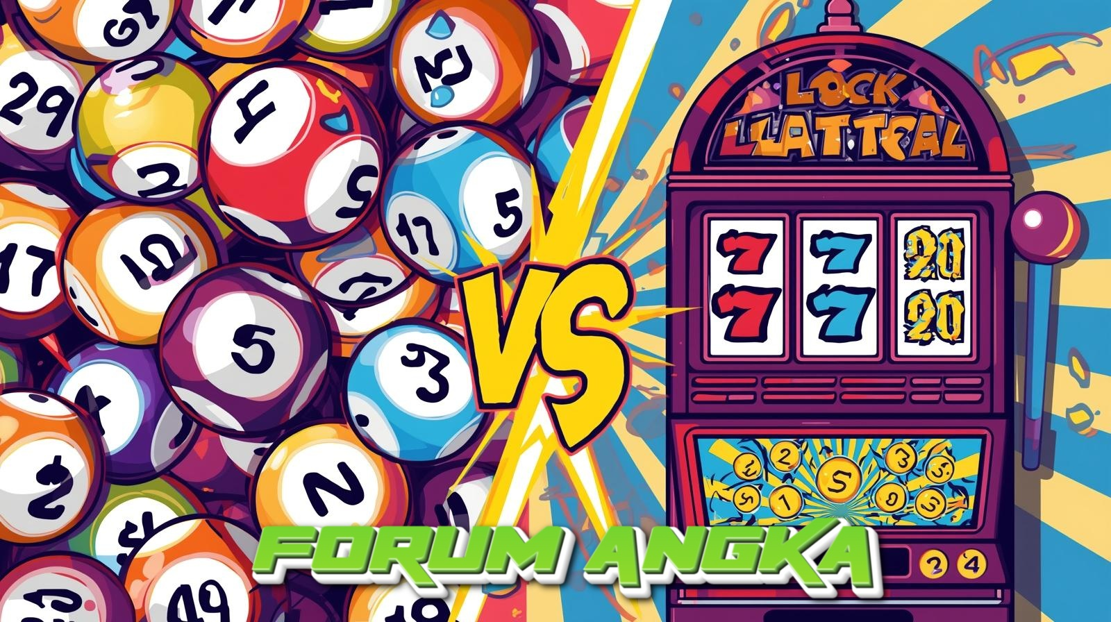 ilustrasi togel vs slot